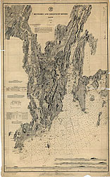 Old Map of Merrymeeting Bay