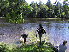 Water quality sampling - Kennebec River